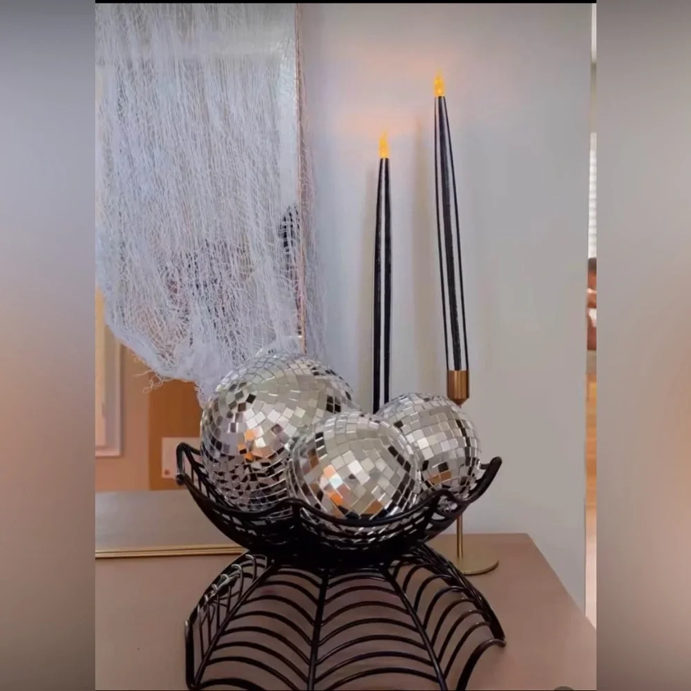 Spider Web black serving dish Halloween Fruit Bowl Spider Web Candy Basket